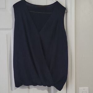 The Limited Deep Blue Sleeveless Blouse